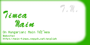 timea main business card